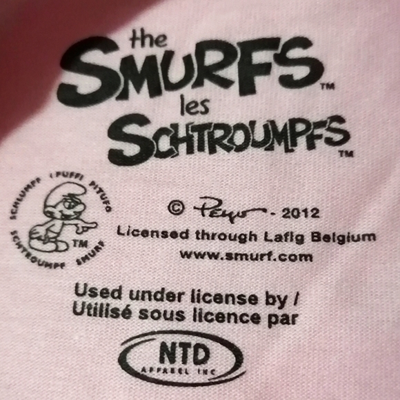 🔥SALE🔥 The Smurfs"Papa's Little Girl" Long Sleeved T-shirt NWT Sizes 3T & 4T - Picture 3 of 5